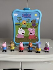 Peppa Pig Carry Along Case with 6 X Figures Pedro Suzy Freddy Rebecca George