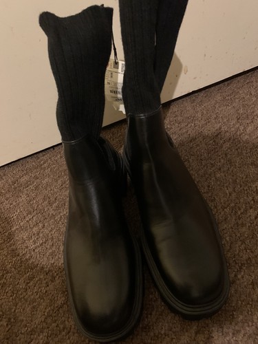 Zara black high boots
