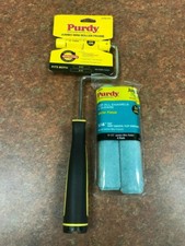 Purdy Jumbo Mini Roller Frame Plus 2 x 6.5" Parrot Mohair 1/4" Nap Paint Rollers