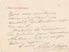 painter Albert MAIGNAN awaits the decision of the Goblins signed autograph card