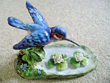Crown Staffordshire England J.T. JONES KINGFISHER Bird Porcelain 4 1/2" Figurine