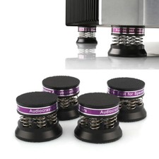 4set Aluminum Alloy HiFi Speaker Stand AMP Turntable Isolation Feet Springs Pad