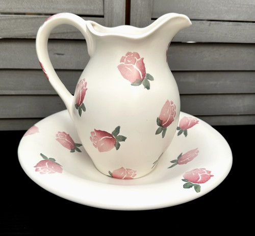 Rose pitcher jug - rose, wash