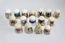 Job lot bone china thimbles - lot,