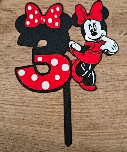 Minnie mouse number birthday - number, 3