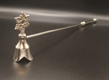 Vintage Candle Snuffer Silver Plated Metal Snow Flake Long Handle