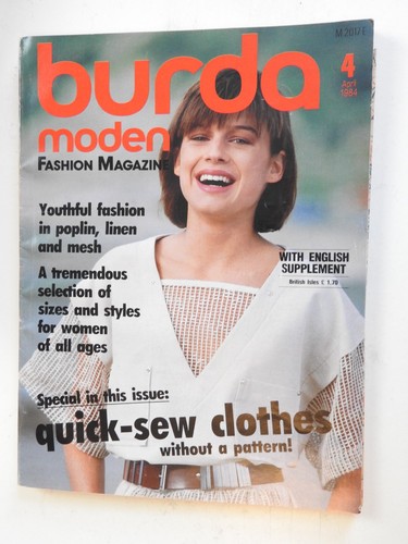 Burda moden magazine apr - apr, 1984