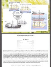 Motor sailer Läänemaa 2022 Estonia  PresentCard-eng Mi 1050