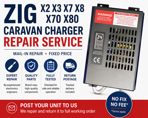 Zig caravan charger repair - zig,
