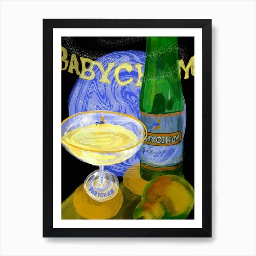 Babycham art print - babycham, framed