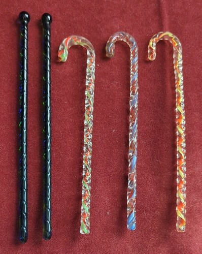Glass cocktail stirrers - glass,