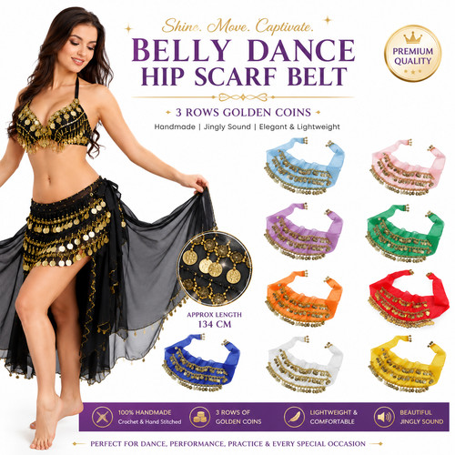 New 3rows belly dance - belly,