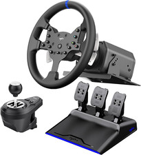 PXN V99 Gaming Steering Wheel, Driving Force Feedback with Pedals & Shifter