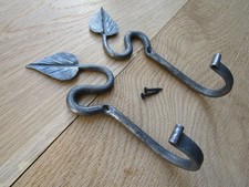 Pair of 7" SWIRL LEAF HOOKS