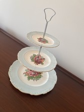 Vintage 1950’s Heathcote 3 Tier Bone China Sandwich/Cake Stand