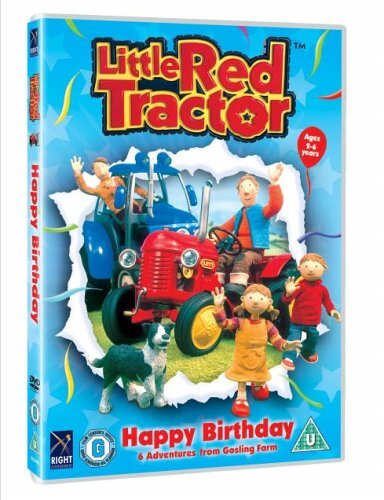 Little red tractor happy - red,