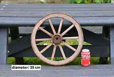 Vintage old wooden cart wagon wheel / 39 cm - FREE DELIVERY
