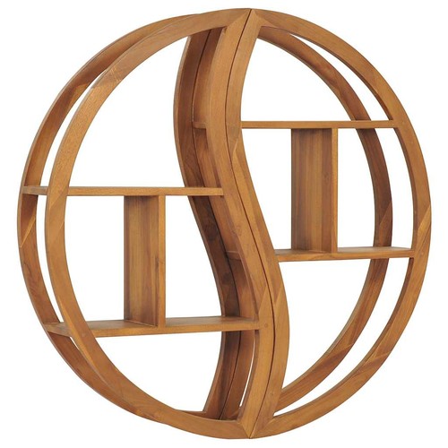 Solid teak wood yin - teak, wall