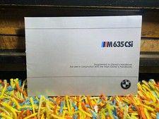 BMW M635CSI OWNERS MANUAL