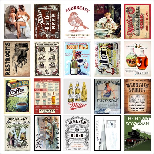 Various retro tin metal - retro,