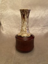 Vintage 70’s Melba Ware England Brown /Beige Mottled Effect Vase 30cm Tall