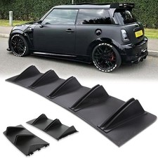 For Mini Cooper S 04-22 Shark Rear Bumper Spoiler Lip Diffuser Splitter 10 Fins