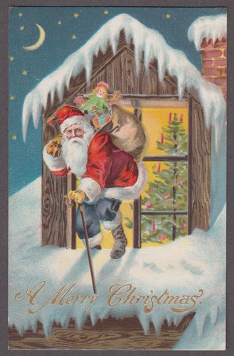 Santa claus christmas postcard - santa,