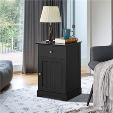 Black Bedside Table with