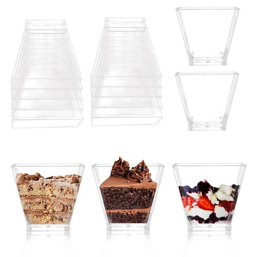 Pcs dessert clear - 25,
