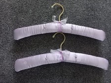 SET OF TWO LILAC SATIN COVERED