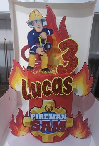 Fireman sam cake topper - cake,