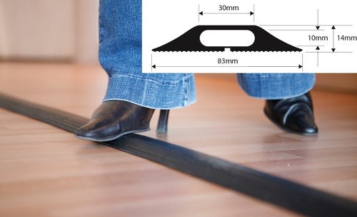 Rubber cable cover - cable, floor