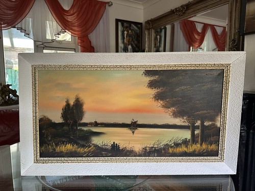 Vintage landscape oil painting - vintage,