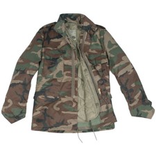 M65 FIELD COMBAT ARMY M-65 MENS JACKET MILITARY WINTER COAT WOODLAND CAMO S-5XL
