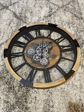 27" Original Moving Gears Wall Clock, Vintage Style