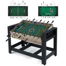 2-in-1 Swivel Multi Game Table Foosball & Pool Combo Table Indoor Arcade Table