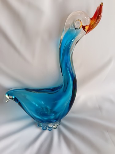 Vintage murano art glass swan - murano,