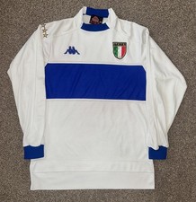 ITALY NATIONAL TEAM 1998/2000 AWAY FOOTBALL SHIRT KAPPA LONGSLEEVE SIZE SMALL