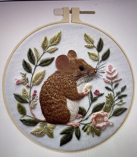 Embroidery kit with display - embroidery,