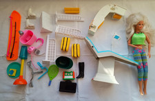 Barbie Doll talking Dentist + dental chair + sporting accessories bundle