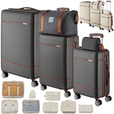 ABS Hard Shell Suitcase Set Trolley Carry-on Hand Luggage Cabin Bags 13PCs
