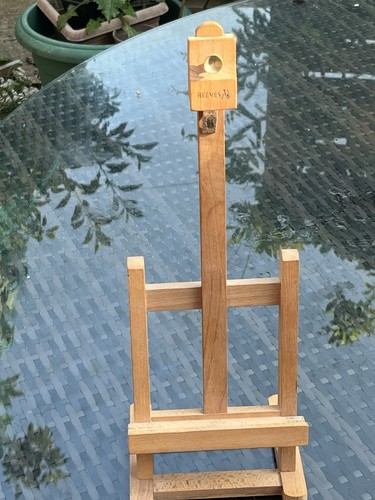 Small table top wooden easel - table,