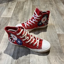 Converse CTAS HI University Red Black Canvas Shoes/Sneakers 166736C UNISEX UK 6