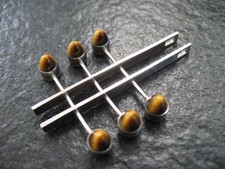 Pendant Silver 813 Kultaseppa Salovaara Ky Finland with Tiger Eye Gemstones