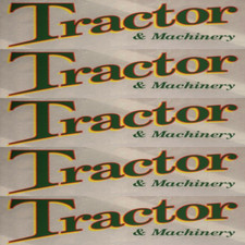 Magazine Tractor & Machinery Farming Agriculture Contents Index Shown Various