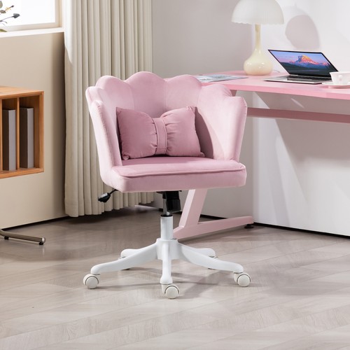 Velvet office chair with petal - with,