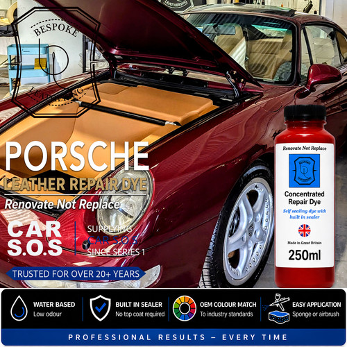 Porsche car leather seat dye - porsche,