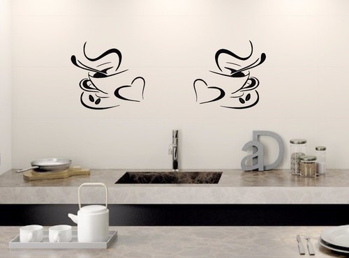 Coffee cups kitchen wall art - 2,