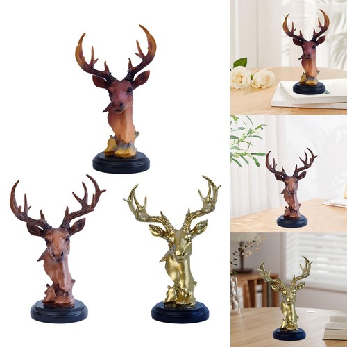 Deer head stag ornament resin - head,