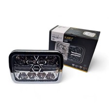 Hella Rectangular 9" Blade Chrome LED Spot Lamp Upright Mount